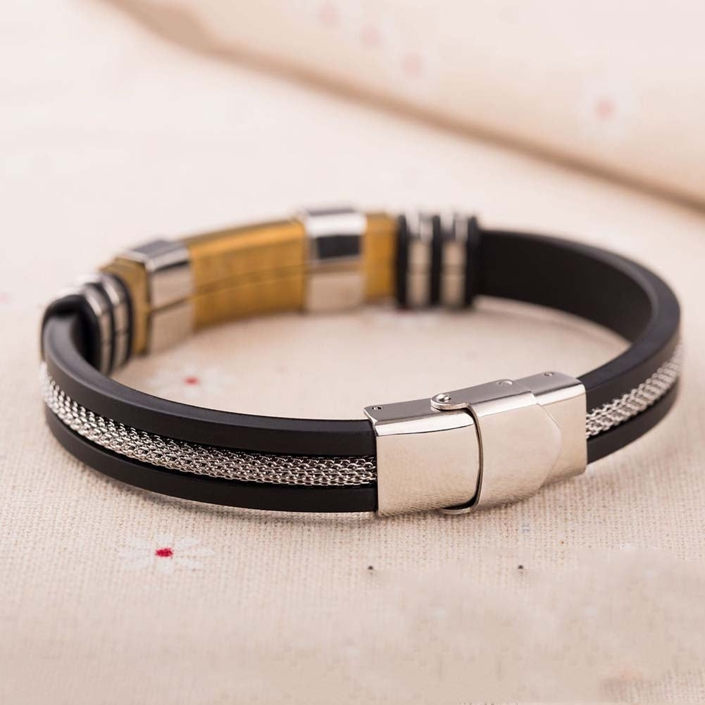 Unique Men Titanium Steel Hand Chain Handmade Bracelet Bangle Club Jewelry Gift Image 12