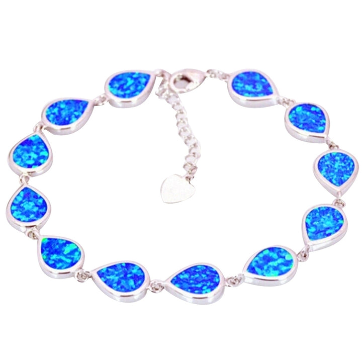 Unisex Fashion Water Drop Opal Bracelet Hand Chain Party Jewelry Accessory Gift Image 4