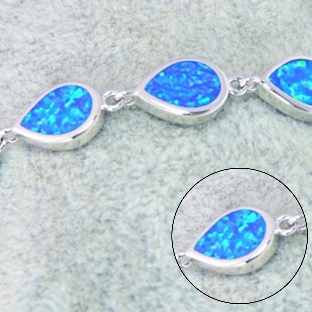 Unisex Fashion Water Drop Opal Bracelet Hand Chain Party Jewelry Accessory Gift Image 7