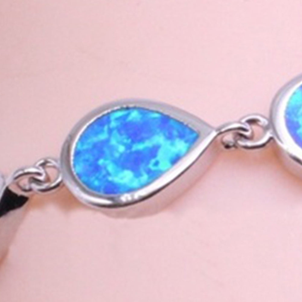 Unisex Fashion Water Drop Opal Bracelet Hand Chain Party Jewelry Accessory Gift Image 8