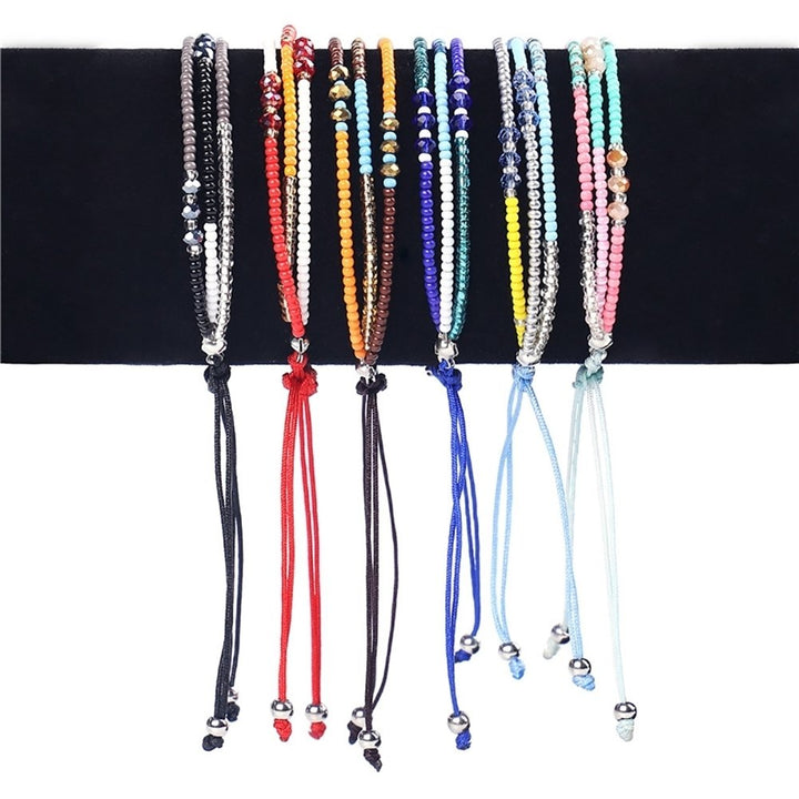 Bohemian Women Colorful Beaded Multilayer Bracelet Handmade Woven Jewelry Gift Image 1