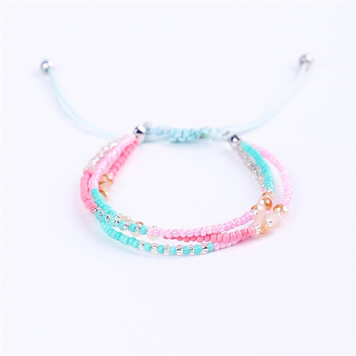 Bohemian Women Colorful Beaded Multilayer Bracelet Handmade Woven Jewelry Gift Image 7