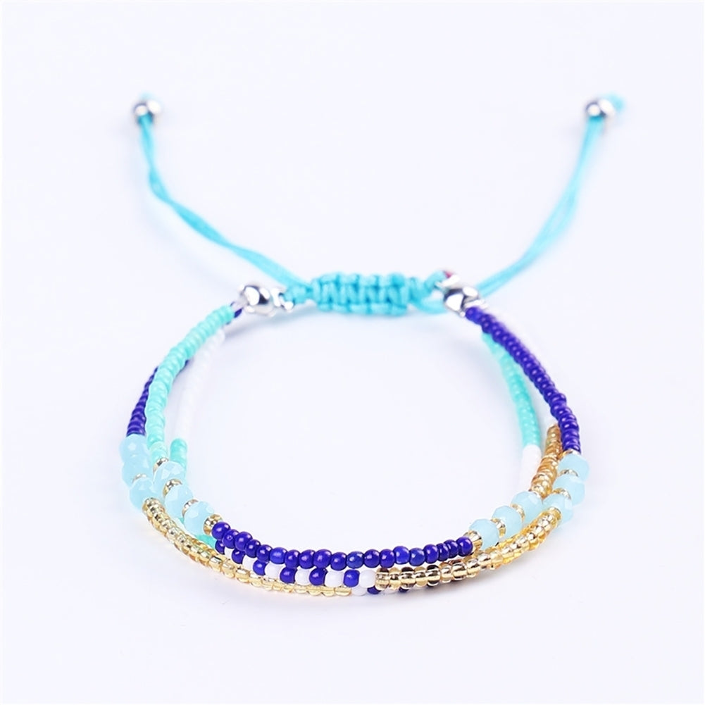 Bohemian Women Colorful Beaded Multilayer Bracelet Handmade Woven Jewelry Gift Image 8