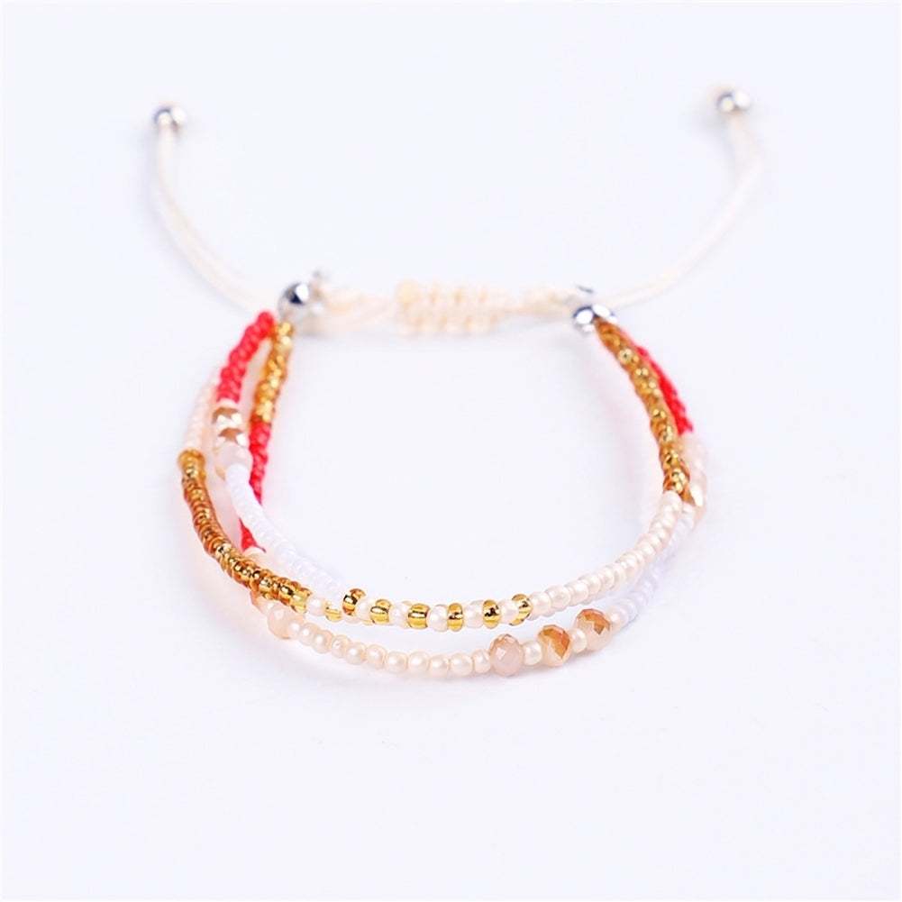 Bohemian Women Colorful Beaded Multilayer Bracelet Handmade Woven Jewelry Gift Image 9