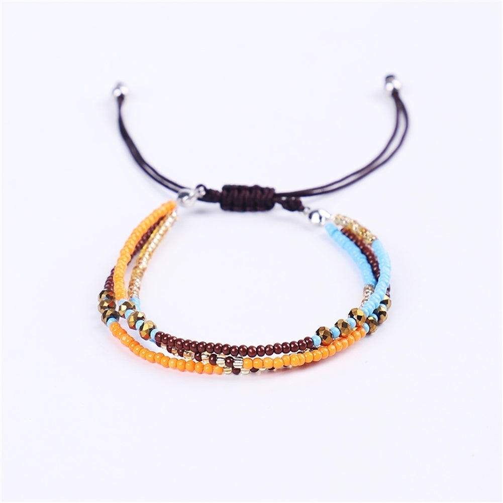 Bohemian Women Colorful Beaded Multilayer Bracelet Handmade Woven Jewelry Gift Image 10