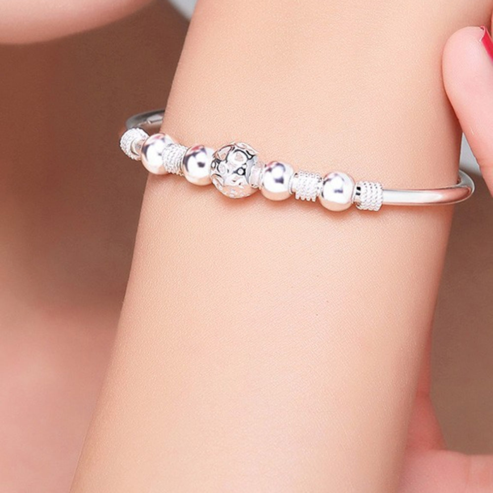 Hollow Bead Charm Bracelet Bangle Fashion Women Adjustable Party Jewelry Gift Image 6