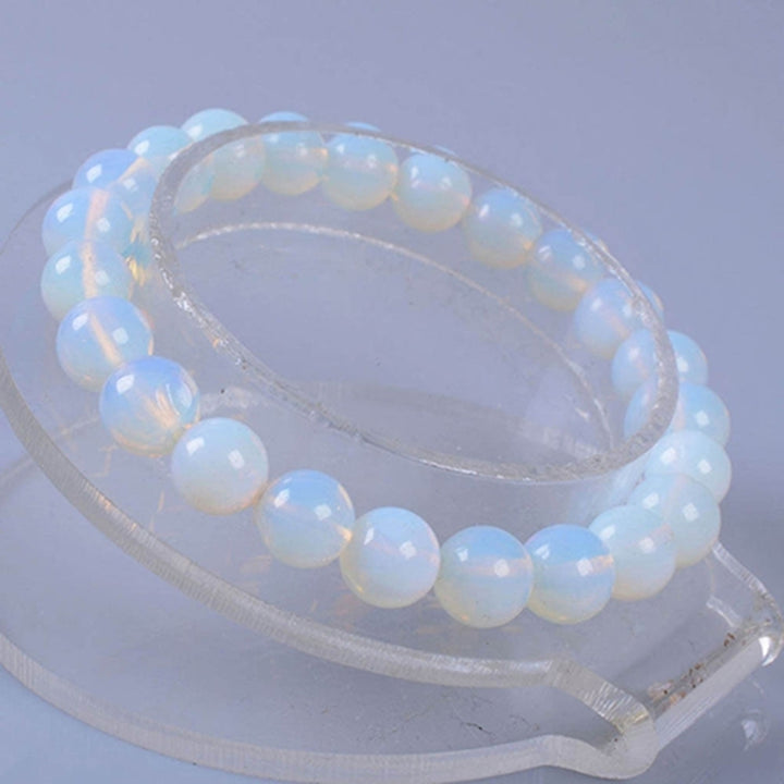 8mm Fashion Round Stone Beads Stretchable Bracelet Bangle Jewelry Lady Gift Image 1