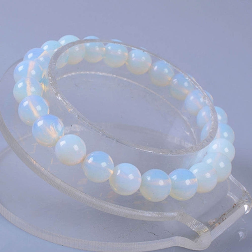 8mm Fashion Round Stone Beads Stretchable Bracelet Bangle Jewelry Lady Gift Image 3