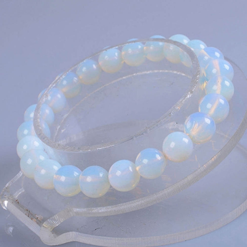 8mm Fashion Round Stone Beads Stretchable Bracelet Bangle Jewelry Lady Gift Image 4