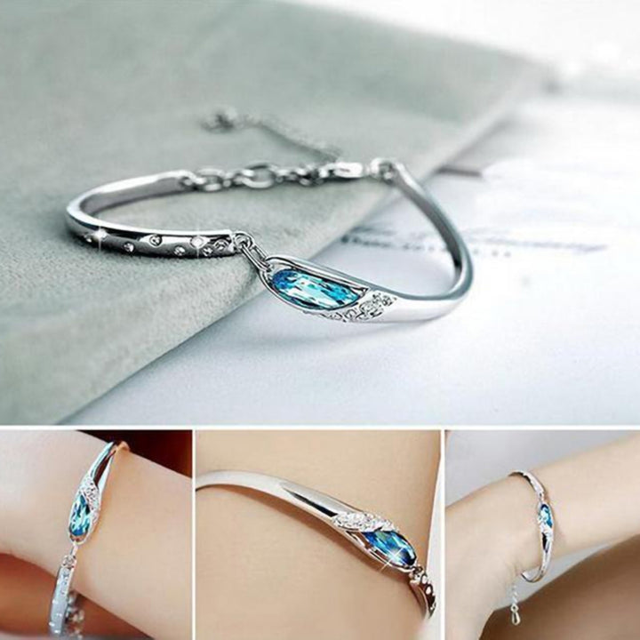 Bracelet Elegant Skin-friendly Rhinestone Fashion Bracelet Bangle for Dating Image 3