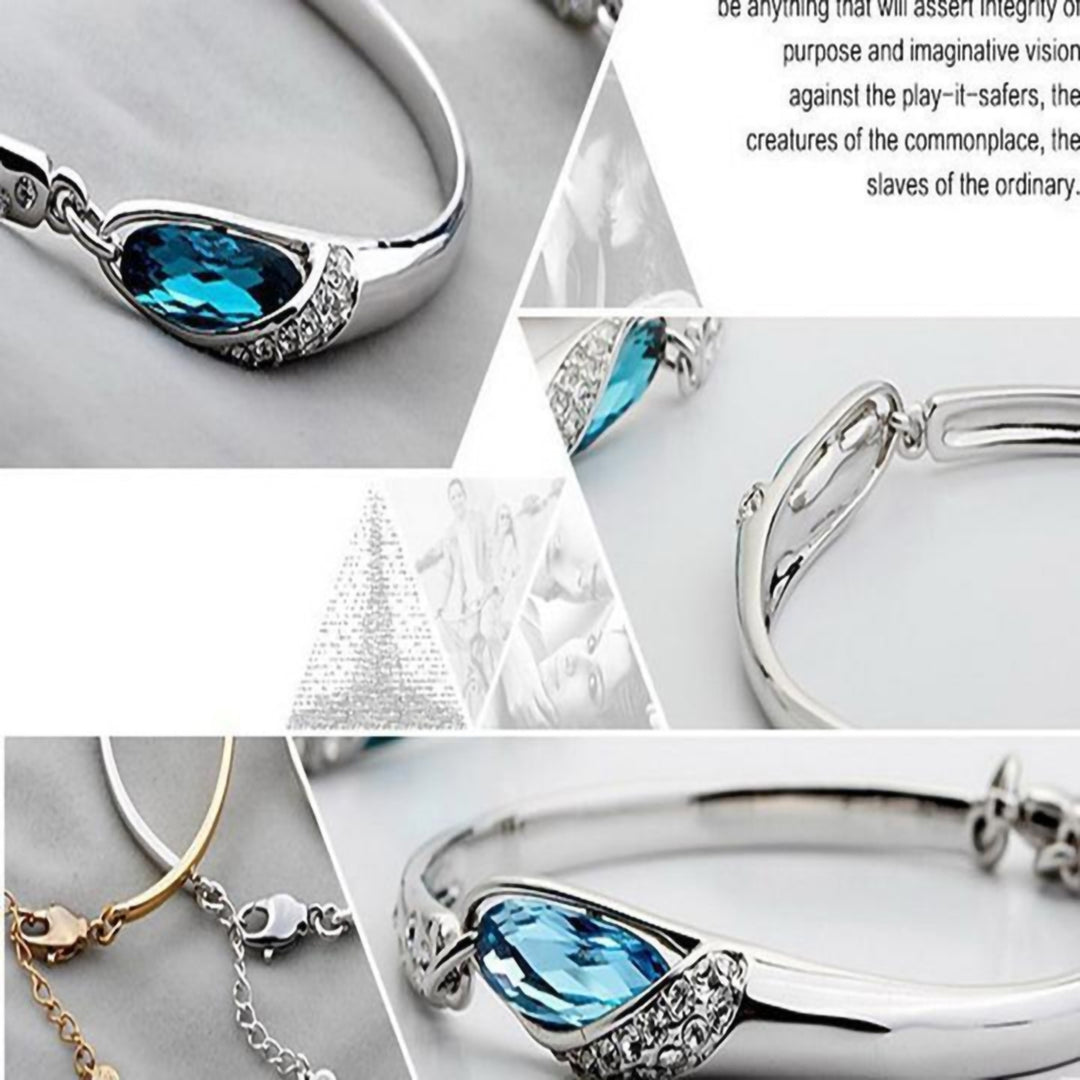 Bracelet Elegant Skin-friendly Rhinestone Fashion Bracelet Bangle for Dating Image 6