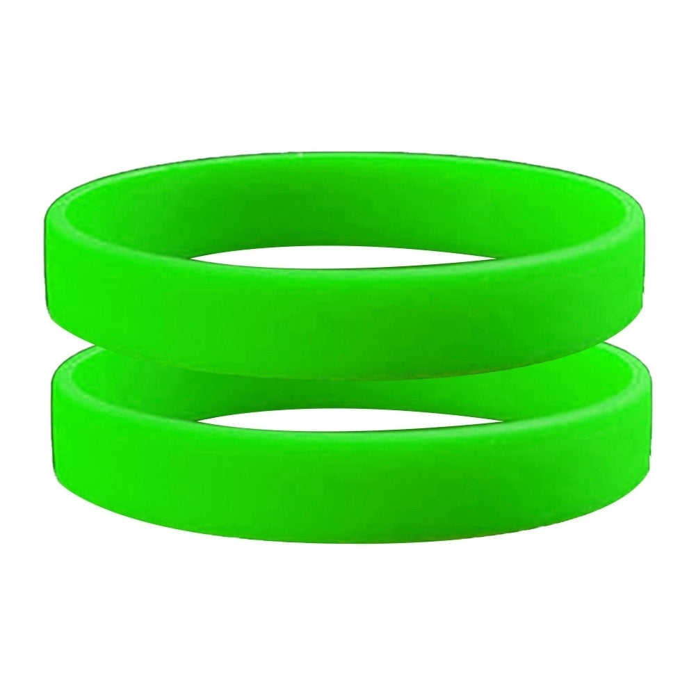 2 Pcs Men Women Silicone Wristbands Solid Color Sports Bracelet Bangle Gift Image 4