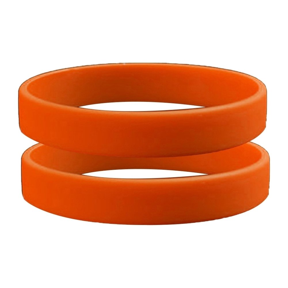 2 Pcs Men Women Silicone Wristbands Solid Color Sports Bracelet Bangle Gift Image 6