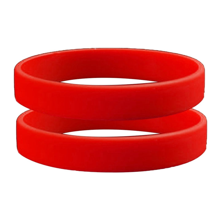 2 Pcs Men Women Silicone Wristbands Solid Color Sports Bracelet Bangle Gift Image 9