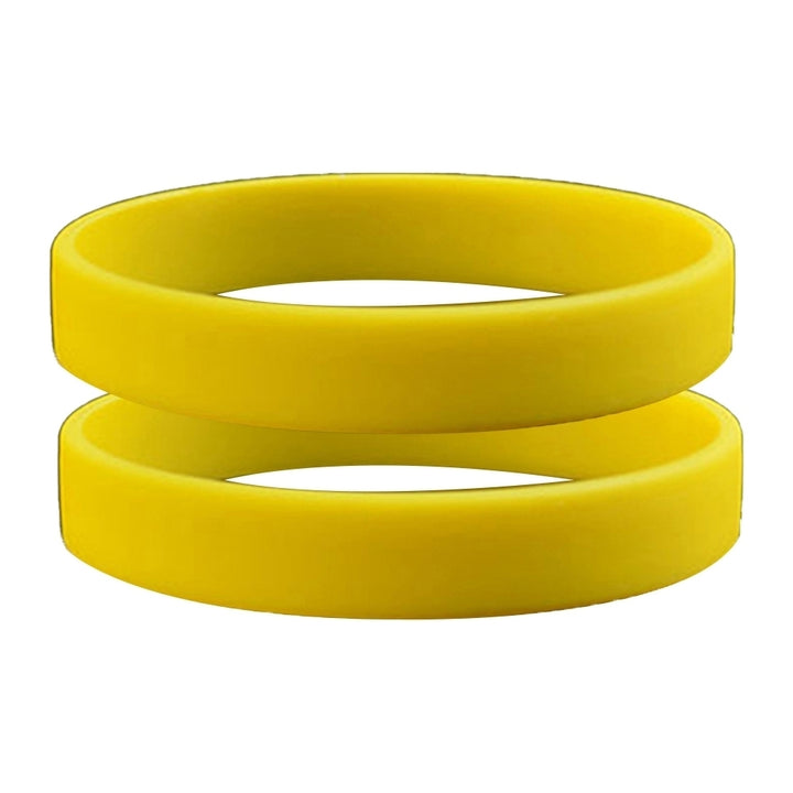 2 Pcs Men Women Silicone Wristbands Solid Color Sports Bracelet Bangle Gift Image 11