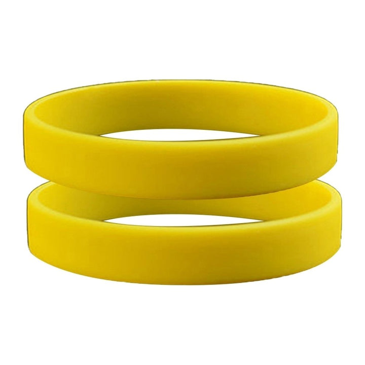 2 Pcs Men Women Silicone Wristbands Solid Color Sports Bracelet Bangle Gift Image 1