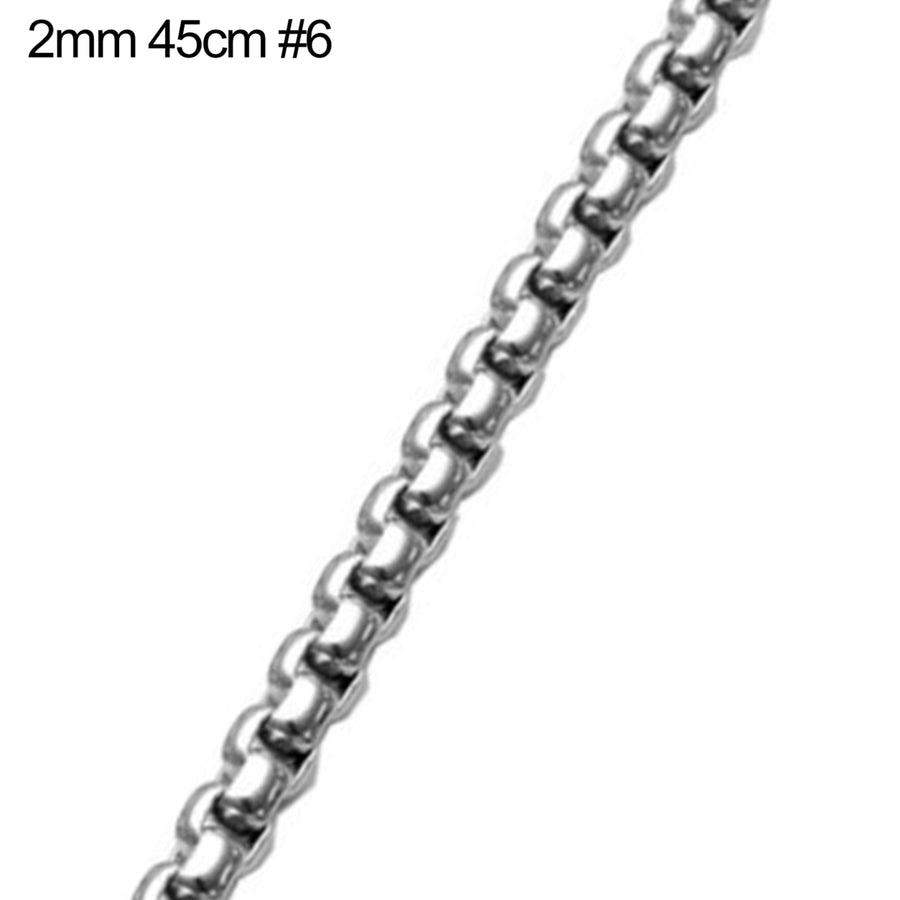 2-9mm Mens Womens Stainless Steel Silver Plated Twist Link Chain Necklace Image 1