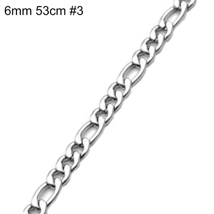 2-9mm Mens Womens Stainless Steel Silver Plated Twist Link Chain Necklace Image 8