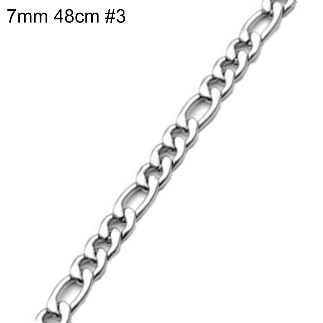 2-9mm Mens Womens Stainless Steel Silver Plated Twist Link Chain Necklace Image 9