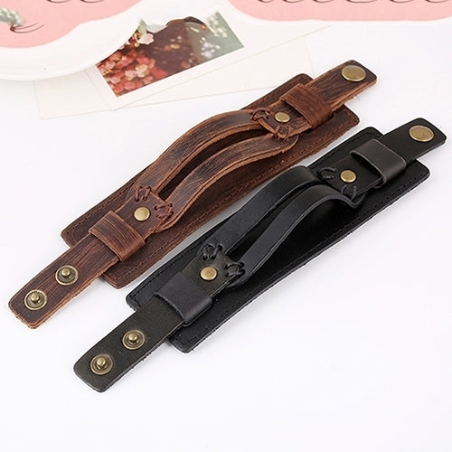 Men Women Punk Retro Wide Faux Leather Belt Bracelet Wristband Jewelry Gift Image 2