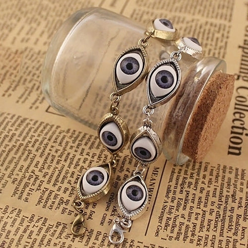 Fashion Unisex Angel Evil Demon Big Eye Eyeball Pattern Bracelet Chain Jewelry Gift Image 3