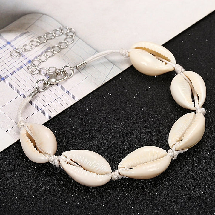 Bohemian Cowrie Shell Charm Woven Bracelet Women Adjustable Bangle Jewelry Gift Image 7