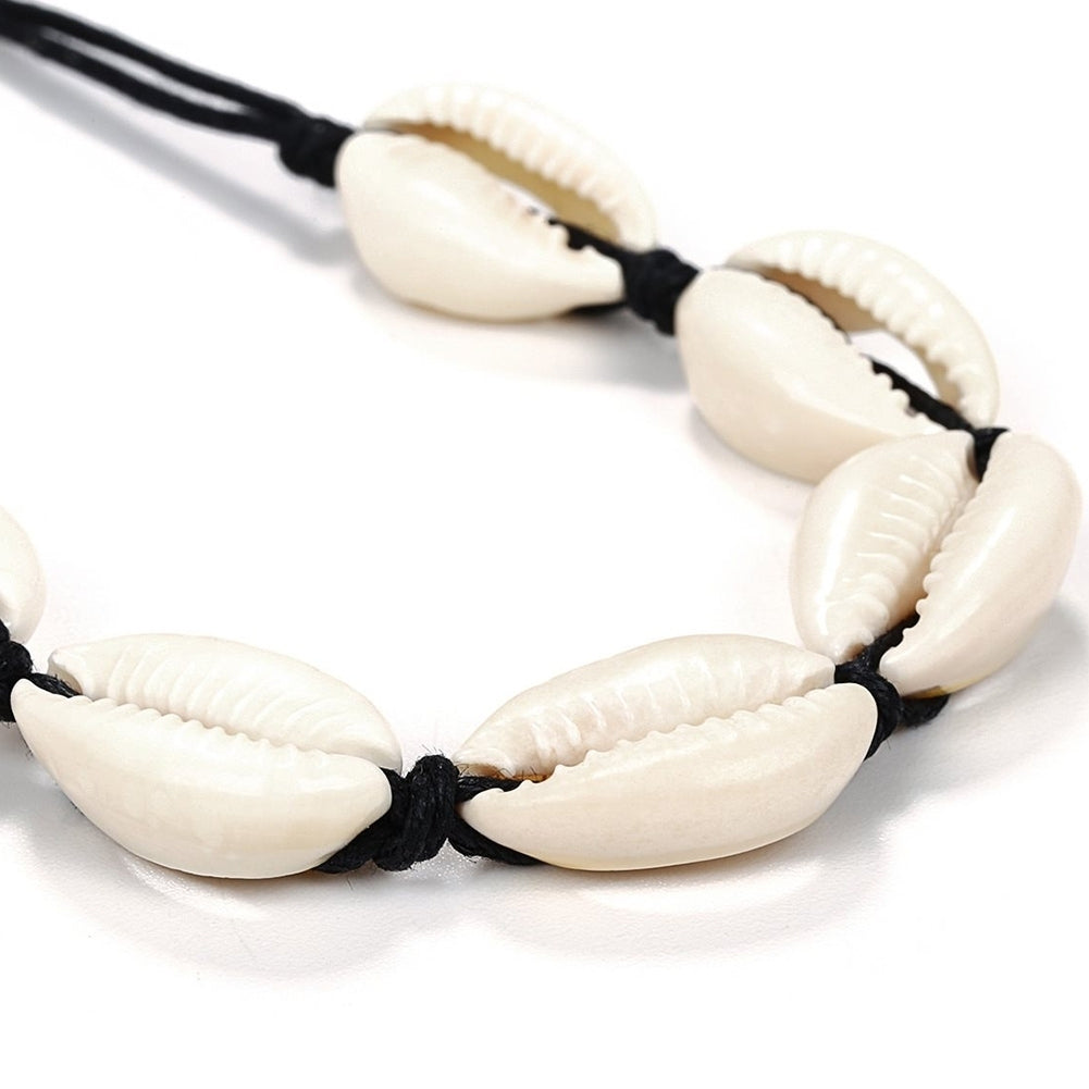 Bohemian Cowrie Shell Charm Woven Bracelet Women Adjustable Bangle Jewelry Gift Image 11