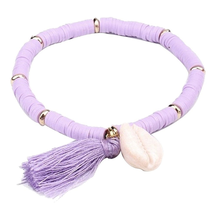 Friendship Bracelet Bohemian Rope Shell Charm Tassel Bangle Women Jewelry Gift Image 3