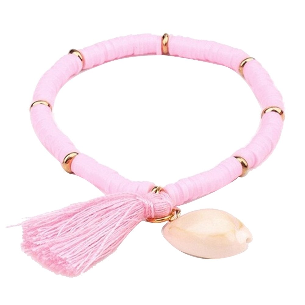 Friendship Bracelet Bohemian Rope Shell Charm Tassel Bangle Women Jewelry Gift Image 4