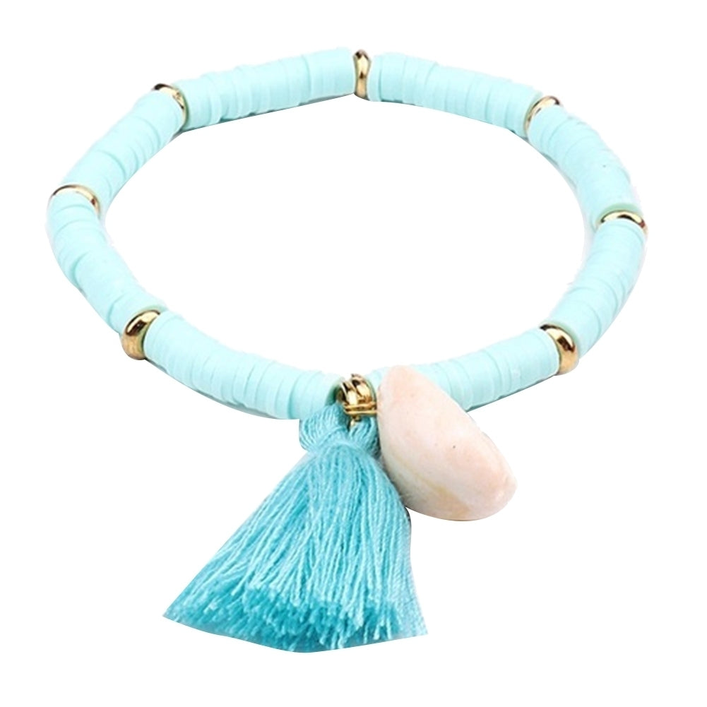 Friendship Bracelet Bohemian Rope Shell Charm Tassel Bangle Women Jewelry Gift Image 7