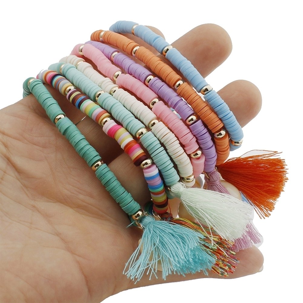 Friendship Bracelet Bohemian Rope Shell Charm Tassel Bangle Women Jewelry Gift Image 11