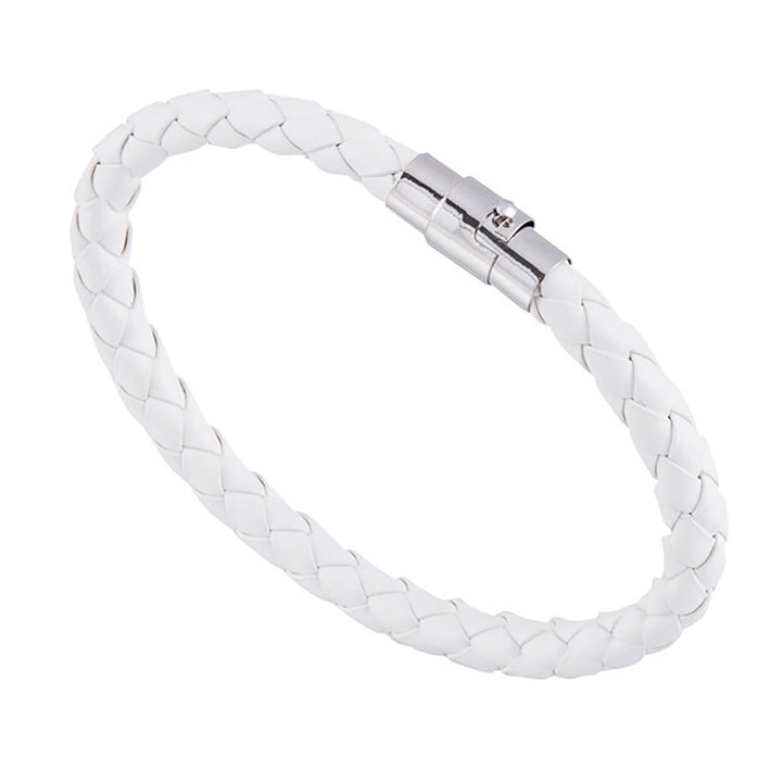 Women Fashion Leather Rope Braided Buckle Bracelet Bangle Wrap Jewelry Gift Image 3