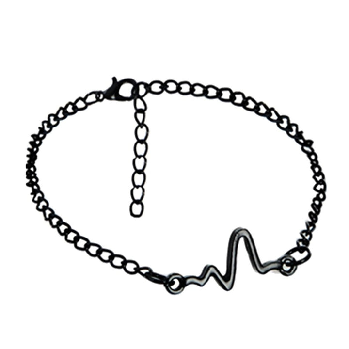 Unique Sound Wave Bangle Chain Bracelet Wristband Women Couple Jewelry Gift Image 1