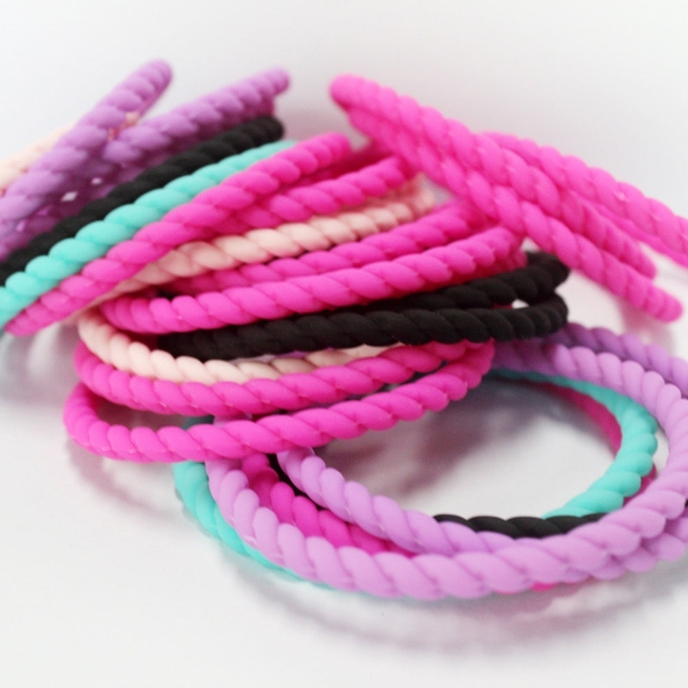 Female Silicone Twist Bracelet Fashion Sports Bangle Wristband Jewelry Gift Image 4