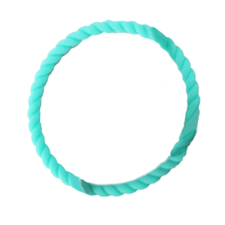 Female Silicone Twist Bracelet Fashion Sports Bangle Wristband Jewelry Gift Image 9