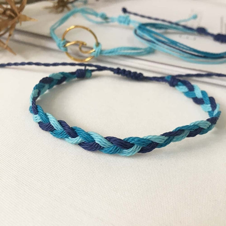 3Pcs Women Summer Beach Sea Wave Strand Bracelet Adjustable Bangle Jewelry Gift Image 4