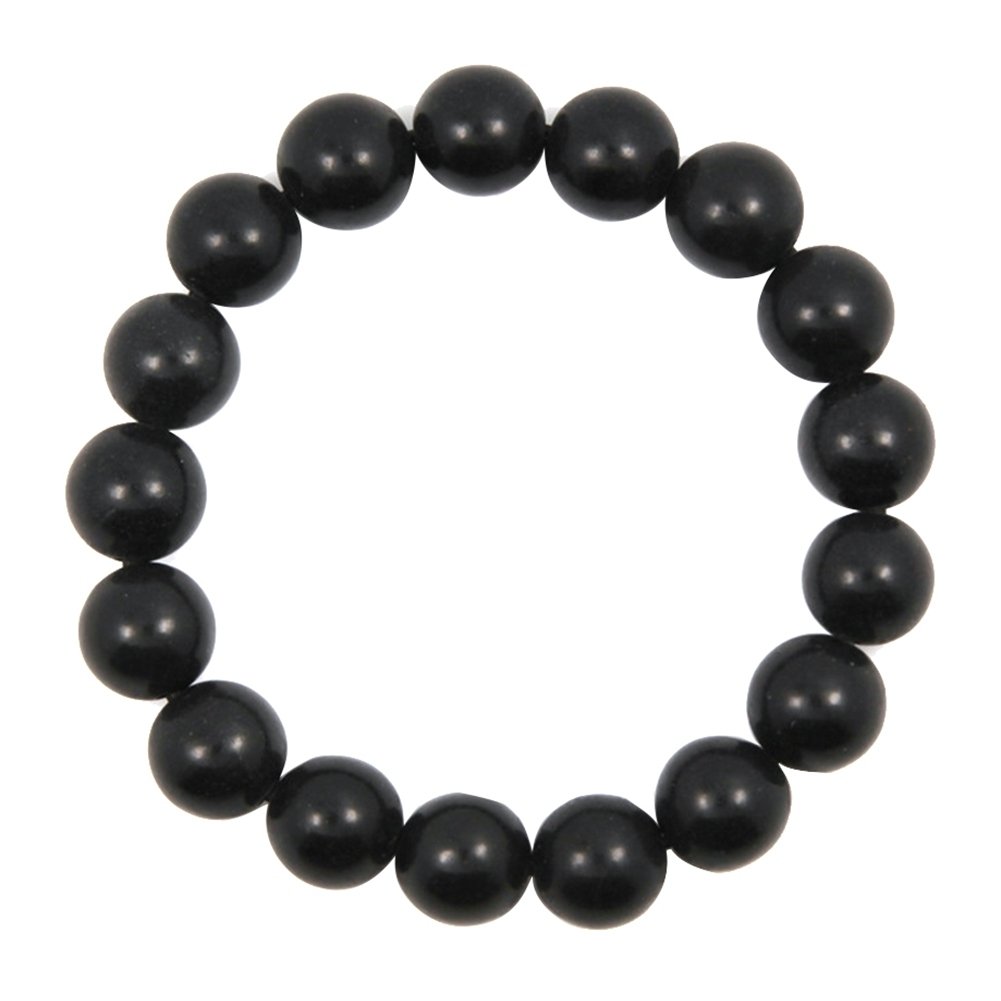 8/10mm Black Stone Beads Charm Bracelet Men Women Minimalist Bangle Jewelry Image 6