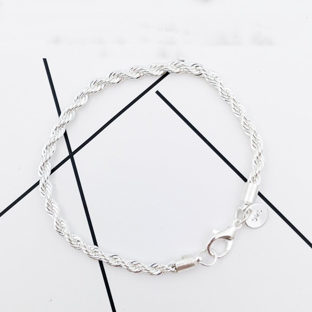 Women Fashion Wave Chain Twisted Round Charm Bracelet Bangle Party Jewelry Gift Image 3