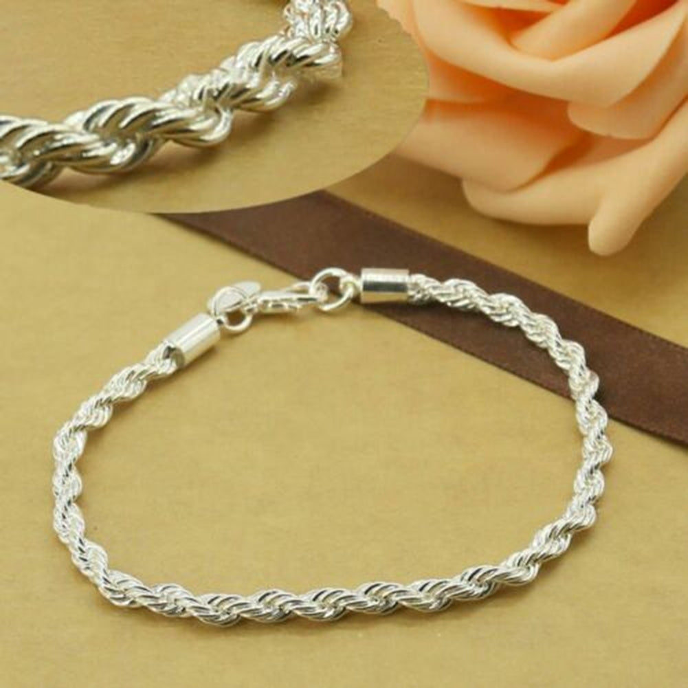 Women Fashion Wave Chain Twisted Round Charm Bracelet Bangle Party Jewelry Gift Image 8