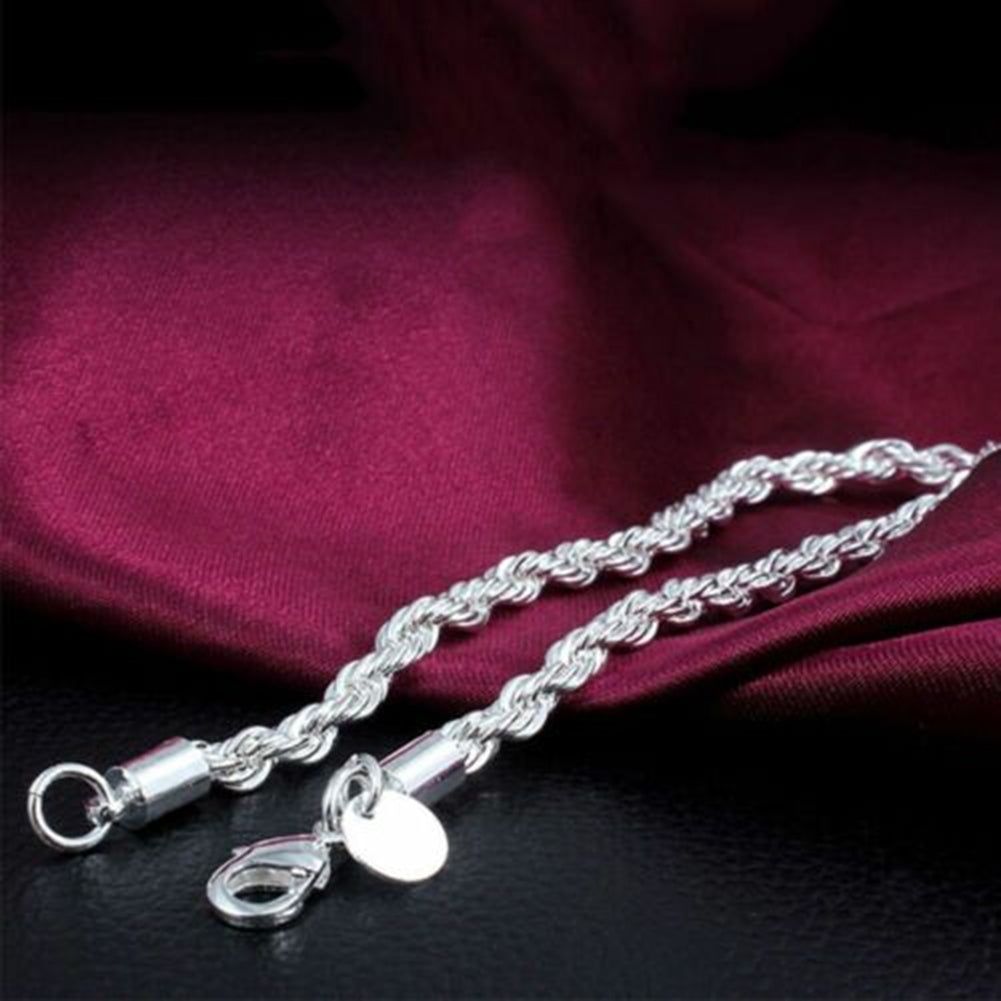 Women Fashion Wave Chain Twisted Round Charm Bracelet Bangle Party Jewelry Gift Image 11