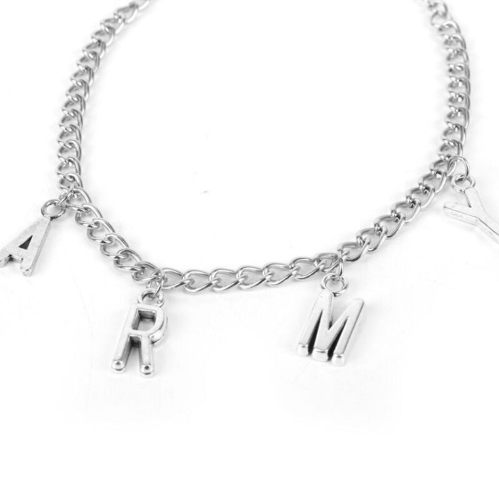 Fashion Unisex Letter ARMY Charm Chain Bracelet Bangle Jewelry Birthday Gift Image 2