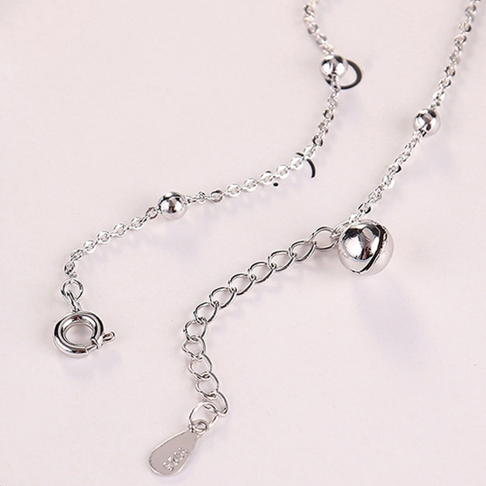 Women Water Drop Faux Sapphire Beads Charm Chain Bracelet Bangle Jewelry Gift Image 9