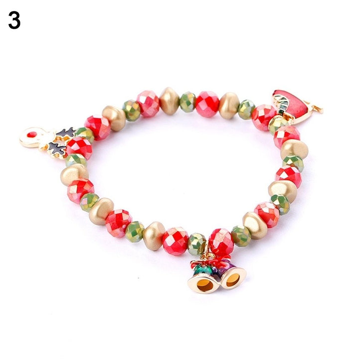 Christmas Xmas Gift Multicolor Decorative Santa Claus Snowman Bracelet Jewelry Image 7