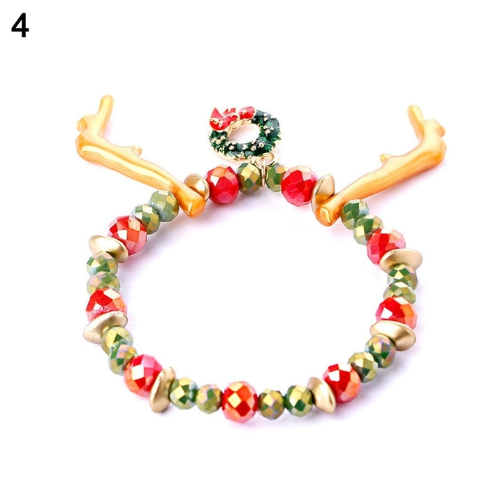 Christmas Xmas Gift Multicolor Decorative Santa Claus Snowman Bracelet Jewelry Image 8