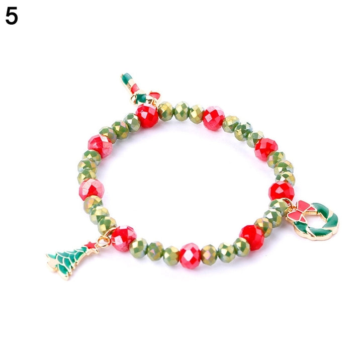 Christmas Xmas Gift Multicolor Decorative Santa Claus Snowman Bracelet Jewelry Image 9