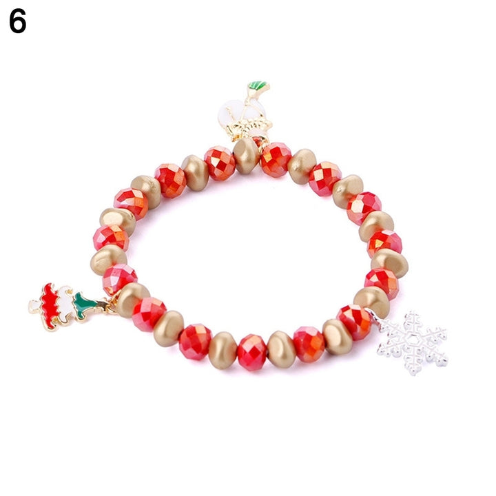 Christmas Xmas Gift Multicolor Decorative Santa Claus Snowman Bracelet Jewelry Image 10