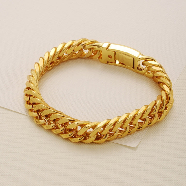 Fashion Simple Golden Chain Bracelet Bangle Jewelry Accessory Birthday Gift Image 3