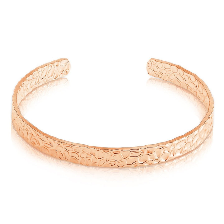 Percussion Pattern Adjustable Open Cuff Copper Material Women Bracelet Bangle Image 1