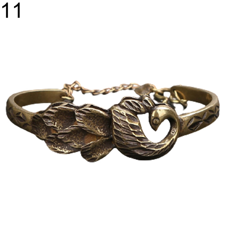 Man Woman Brass Adjustable Hand Bracelet Bangle Valentine Day Jewelry Gift Cuff Image 4