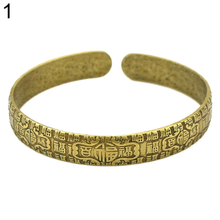 Man Woman Brass Adjustable Hand Bracelet Bangle Valentine Day Jewelry Gift Cuff Image 1